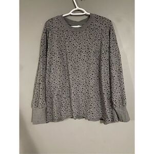 Secret Treasures Gray Black Star Crew Neck Pullover Lounge Shirt Size 2X